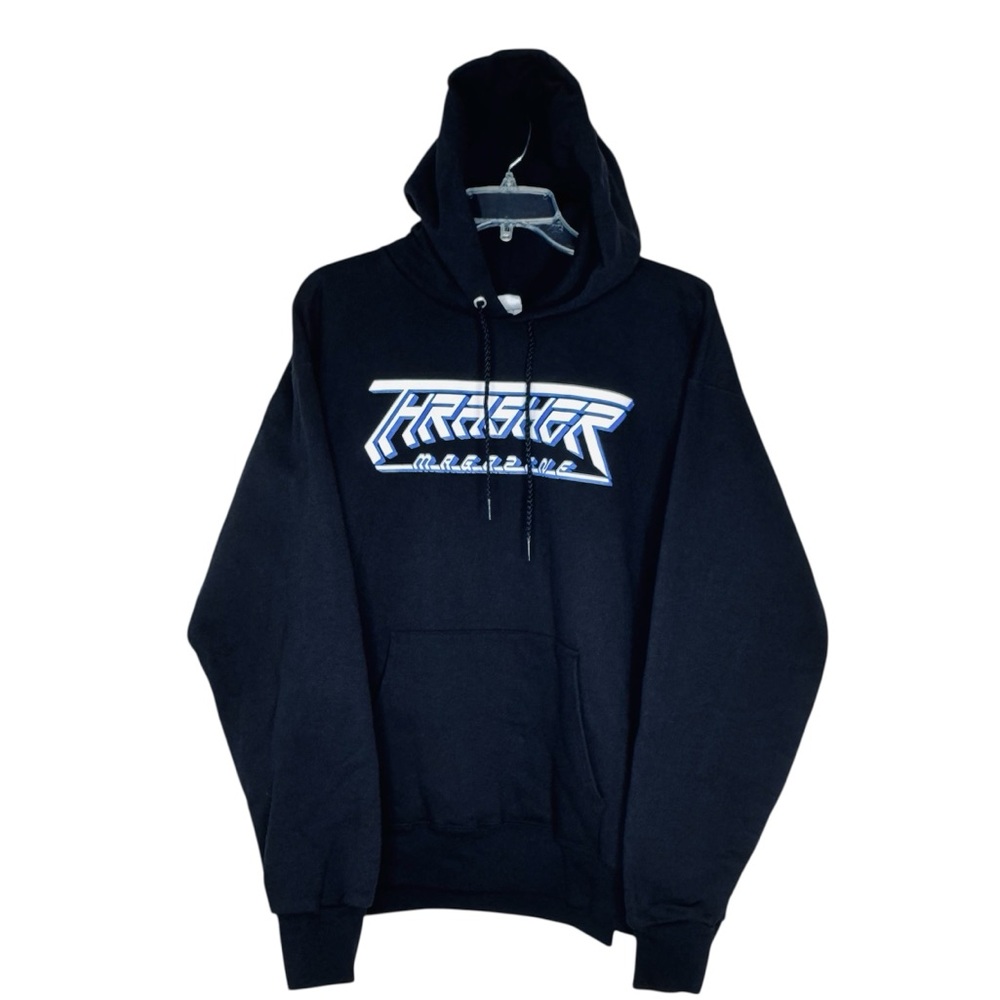 Thrasher Skateboard Magazine Future Logo Black Hoodie